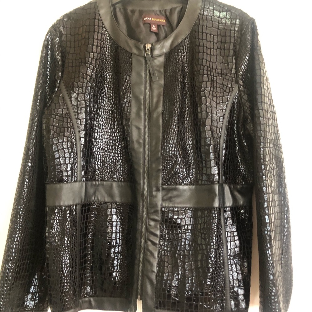 Black leather jacket